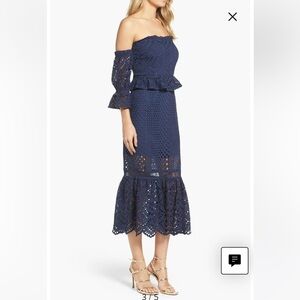 Pure Eyelet Off the Shoulder Dress NWT
